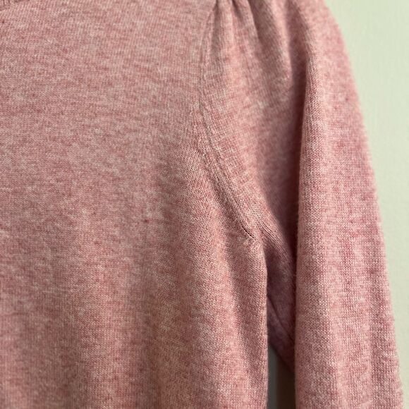 LOFT Rose Scalloped Gold Button Sweater - Picture 9 of 10